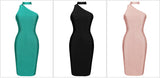 Hollow Out Halter Mini Bandage Dress