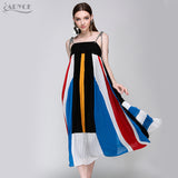 Sexy Candy Color Casual Chiffon Midi Dress