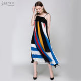 Sexy Candy Color Casual Chiffon Midi Dress