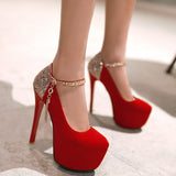 Pumps Platform Super High Heeled Bride Party Wedding Footwear Shoes