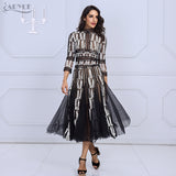 Long Sleeve Turtleneck Lace Dress
