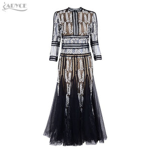 Long Sleeve Turtleneck Lace Dress