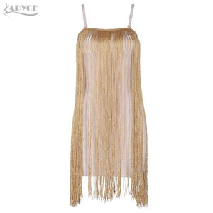 Mini  Sexy Fringe Tassel Embellished Women Dress