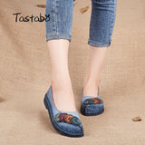 Tastabo Genuine Leather Flat Shoes Real Leather Handmade Shoes