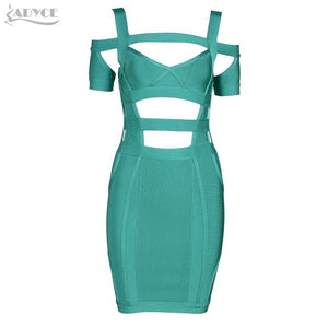 Straps V-Neck Hollow Out Short Sleeve Dress