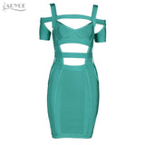 Straps V-Neck Hollow Out Short Sleeve Dress