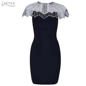 Sexy Beads Embellished Mini Dress