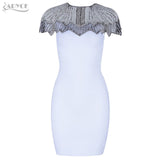 Sexy Beads Embellished Mini Dress