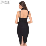 Hollow Out Backless Straps Knee Length Dress
