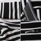 Stripes Long Sleeve Jacket&Pants Women Set