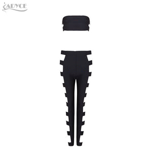 Hollow Out Short Top&Ankle Length Pants