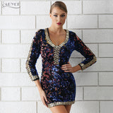 Long Sleeve V Neck Sexy Night Out Mini Dress