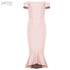 Bandage Slash Neck Dress