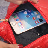 Women's PU Leather Small Messenger Crossbody Shoulder Candy Color Handbag