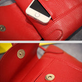 Women's PU Leather Small Messenger Crossbody Shoulder Candy Color Handbag