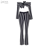 Striped Top & Jumpsuit Women Set