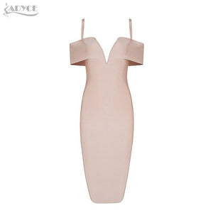 Deep V Neck Luxury Party Dress