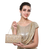SEKUSA Women Diamond Rhinestone Clutch Crystal Chain Shoulder Small Purse Wedding Purse Party Evening Bags