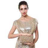 SEKUSA Women Diamond Rhinestone Clutch Crystal Chain Shoulder Small Purse Wedding Purse Party Evening Bags