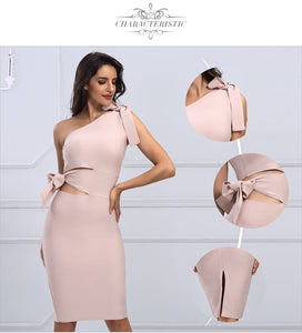 Casual One Shoulder Tassel Dress