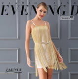 Mini  Sexy Fringe Tassel Embellished Women Dress