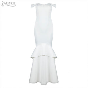 Chic Sexy White Slash Neck Long Dress