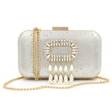 Box Clutches Fashion Beaded Tassel Evening Female Wedding Purse
