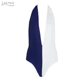 Jumpsuit Short Sexy Backless Deep V Neck Swimsuit Skinny Rompers Bodysuits