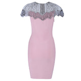 Sexy Beads Embellished Mini Dress