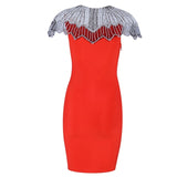 Sexy Beads Embellished Mini Dress