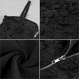 Spring Sleeveless Hollow Out Spaghetti Strap Lace Dress