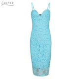 Spring Sleeveless Hollow Out Spaghetti Strap Lace Dress