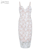 Spring Sleeveless Hollow Out Spaghetti Strap Lace Dress
