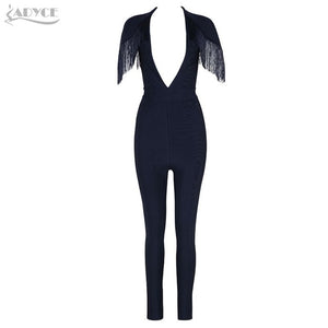 Sexy Backless Club Fringe Jumpsuits Bodysuit