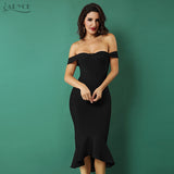 Bandage Slash Neck Dress