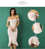 Bandage Slash Neck Dress