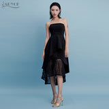 Chic Lace Strapless Midi Casual Dress