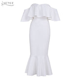 Bodycon Vestidos Elegant Women Clubwear Butterfly Sleeve Ruffles Celebrity Party Dress
