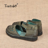 Ballet Summer Cut Out Women Genuine Leather Shoes