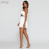 White Tops&Skirts Tassels  Women Fringe Set
