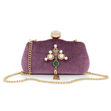 NATASSIE Suede Clutch Ladies Tassels Evening Clutches Wedding Bag