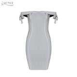 Gray Strapless Casual Vestidos Off Shoulder Knee-Length Dress