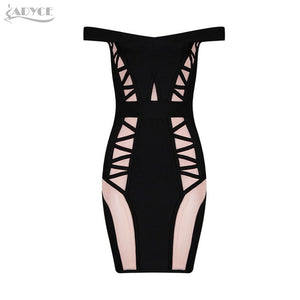 Off Shoulder Mesh Mini Dress