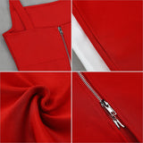 Spring Bandage Spaghetti Strap Sheath Strapless Mid-Calf  Dress