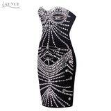Strapless Diamond Beads Sleeveless Dress