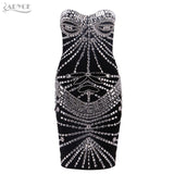 Strapless Diamond Beads Sleeveless Dress
