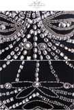 Strapless Diamond Beads Sleeveless Dress