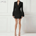 Black Off the Shoulder Hollow Out V Neck Dress