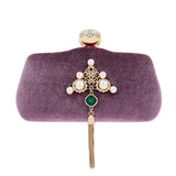 NATASSIE Suede Clutch Ladies Tassels Evening Clutches Wedding Bag