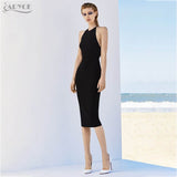 Sexy Backless Halter Hollow Out Spaghetti Strap Dress